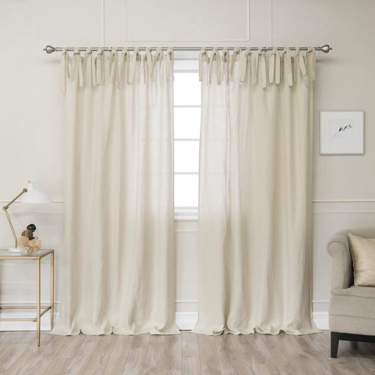 Best Home Fashion Natural 96 In L. Abelia Belgian Flax à Belgian Linen Curtains