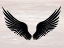 Black Silhouette Wings. Vector Illustration On Wooden intérieur Wings Vector