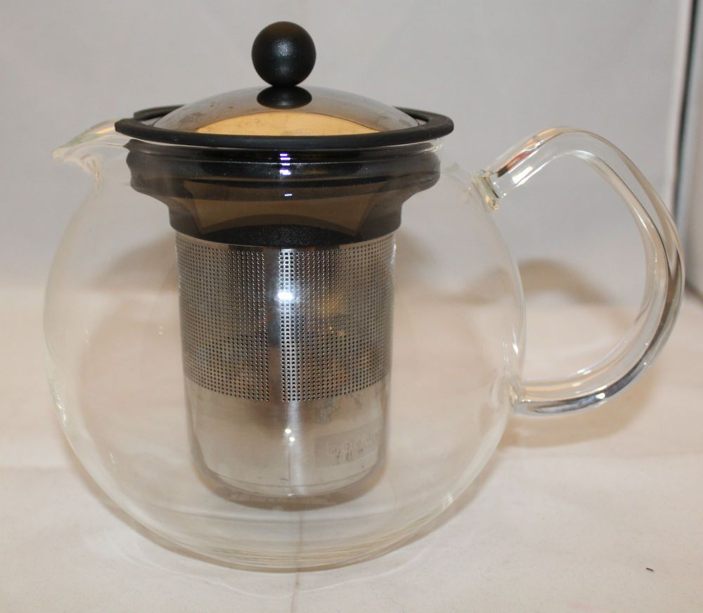 Bodum Assam Glass Teapot Tea Press Stainless Steel dedans Bodum Teapots 