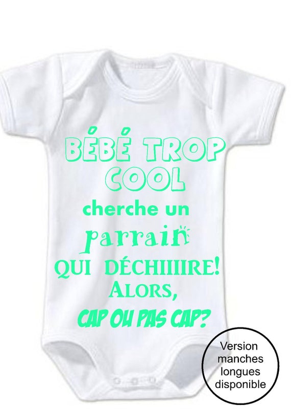 Body Bébé Demande Parrain Marraine Baptême Body  Etsy intérieur Rebus Demande Parrain 