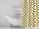 Bohemian Shower Curtain Mustard Yellow Bathroom Decor Boho pour Mustard Bathroom Accessories
