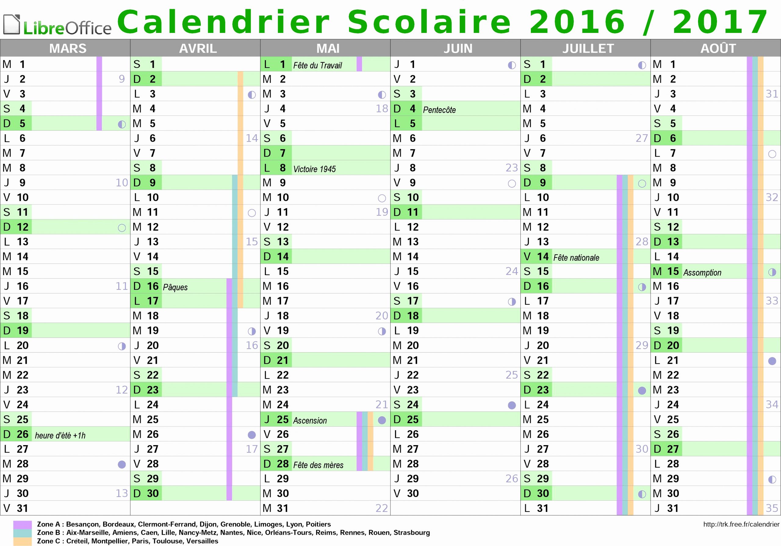 Calendrier 2016 Vierge Excel - Ti Bank avec Calendrier Excel 2017