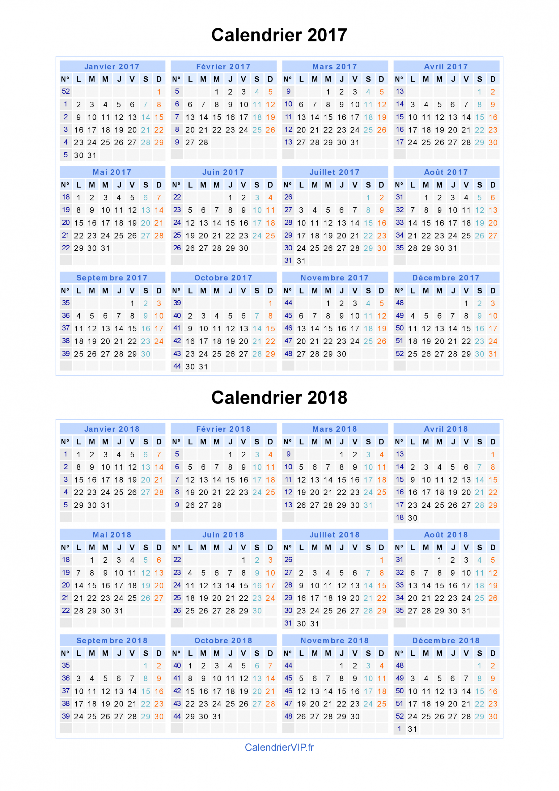 Calendrier 2017 2018 À Imprimer Gratuit En Pdf Et Excel concernant Calendrier 2017 Excel 