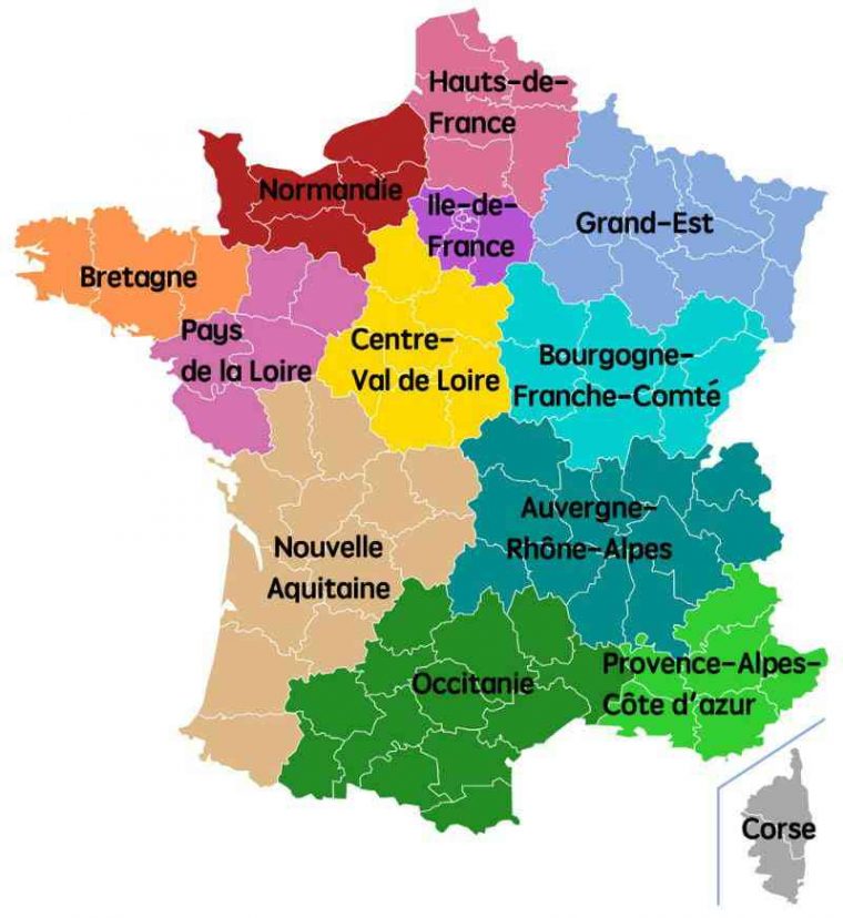 Carte De France Des Régions En 2015 » Vacances – Guide Voyage à Plan Des Régions De France