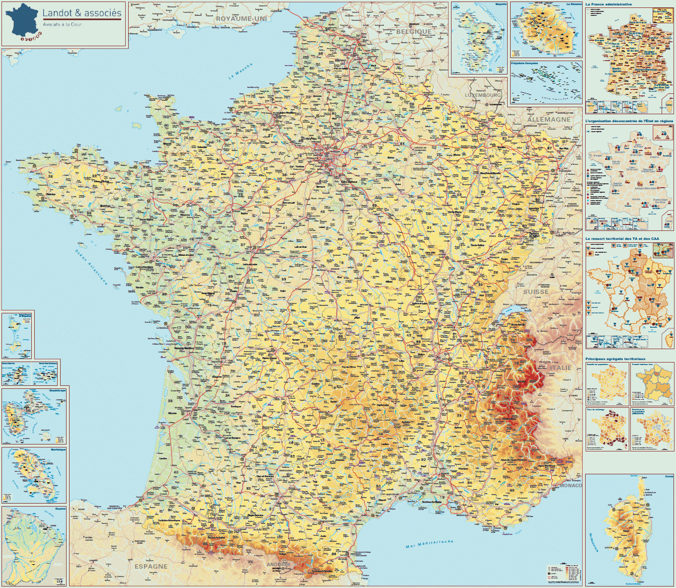 Carte De France Détaillée » Vacances - Guide Voyage intérieur Carte De France Détaillée A Imprimer 