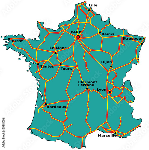 Carte Des Autoroutes De France: Comprar Este Vector De encequiconcerne Carte France Vector 