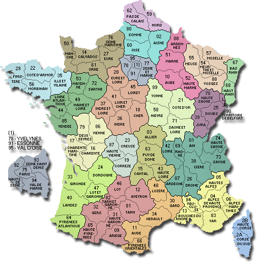 Carte Des Departements De France - Drimmo dedans Carte Departement 28 