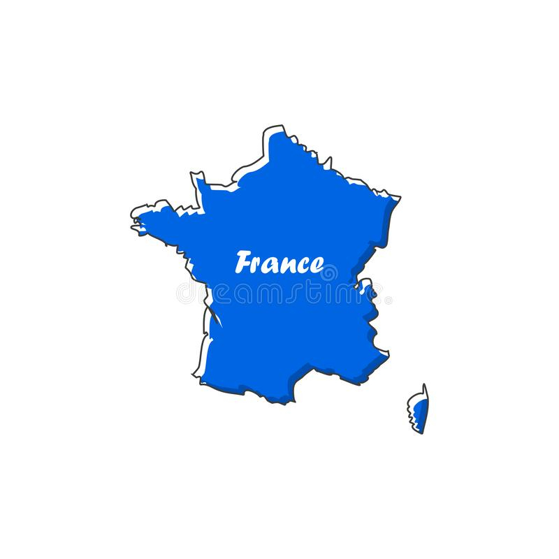 Carte D'Illustration De Vecteur De Frances, Conception avec Carte France Vecteur