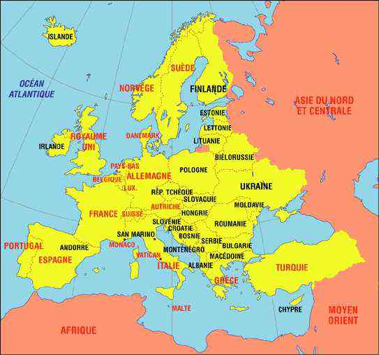 Carte Europe - Géographie Des Pays » Vacances - Guide Voyage pour Capitale Des Pays Européens