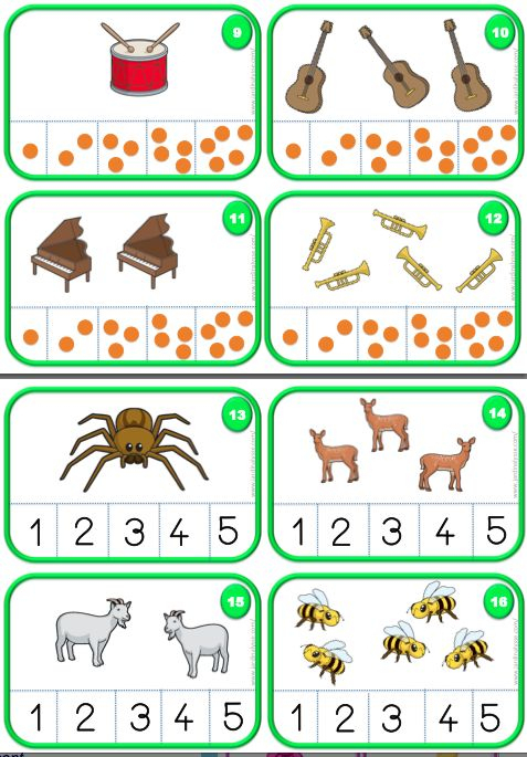 Cartes À Compter 12345  Jeux Mathématiques, Cartes Et tout Apprendre À Compter En Maternelle