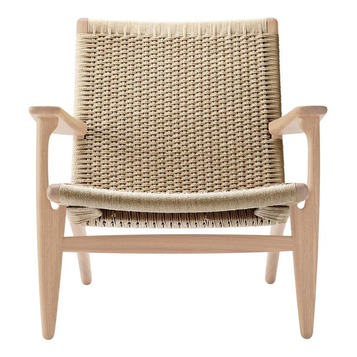Ch25 Easy Lounge Chair With Natural Papercord Seat By Hans concernant Ez Living Dining Chairs