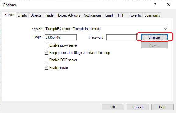Changing Metatrader 4 Trade Account Password - Triumphfx à Forex Optimum Login 