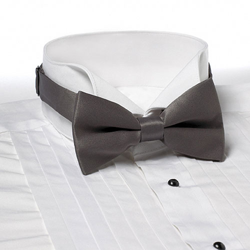 Charcoal Grey Polyester Banded Bowtie - Scpa-010-190 serapportantà Scpa Share Price