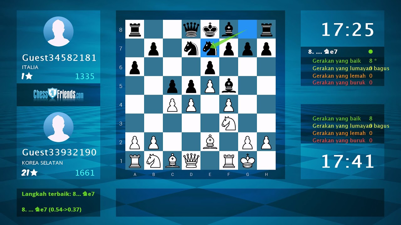 Chess Game Analysis: Guest33932190 - Guest34582181 : 1-0 avec Chess24 Com 