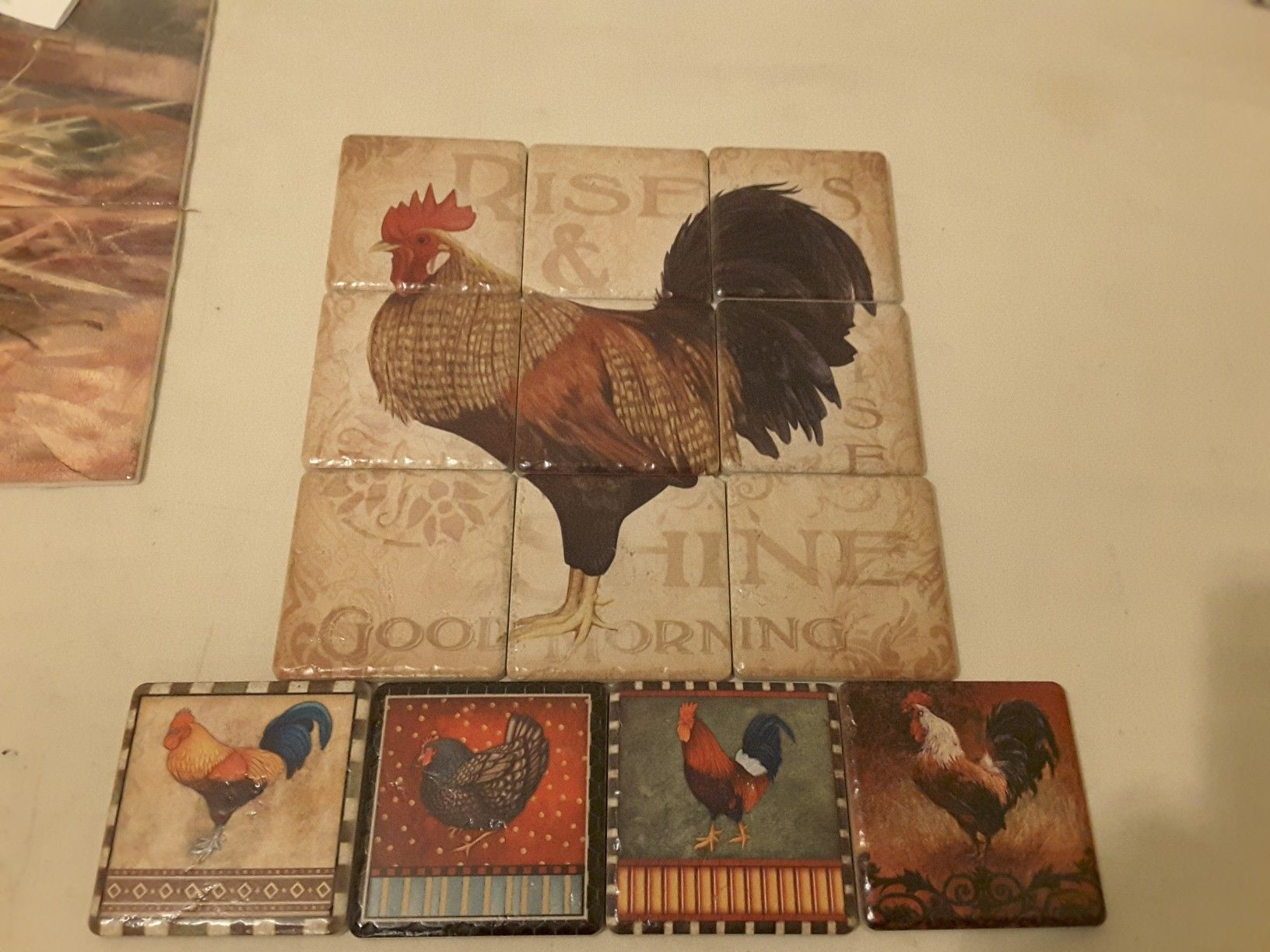 Chicken And Rooster Porcelain Tiles .Tilemuralstore.co pour Rooster Kitchen Tile 