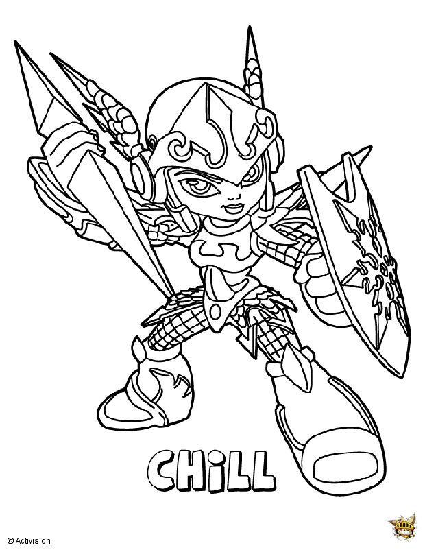 Chili Hero Est Un Coloriage De Skylanders intérieur Coloriage Spyro 