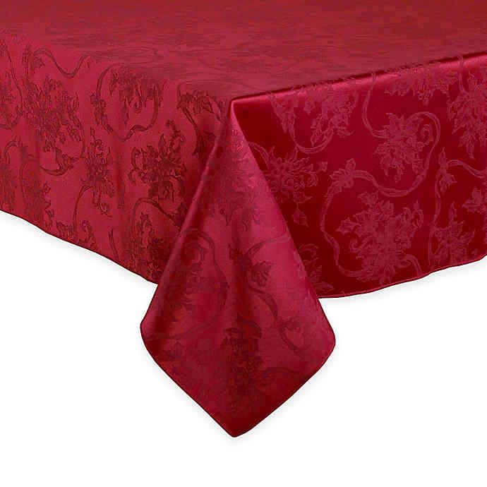 Christmas Ribbons Tablecloth  Bed Bath &amp;amp; Beyond (With encequiconcerne Bed Bath And Beyond Tablecloths 