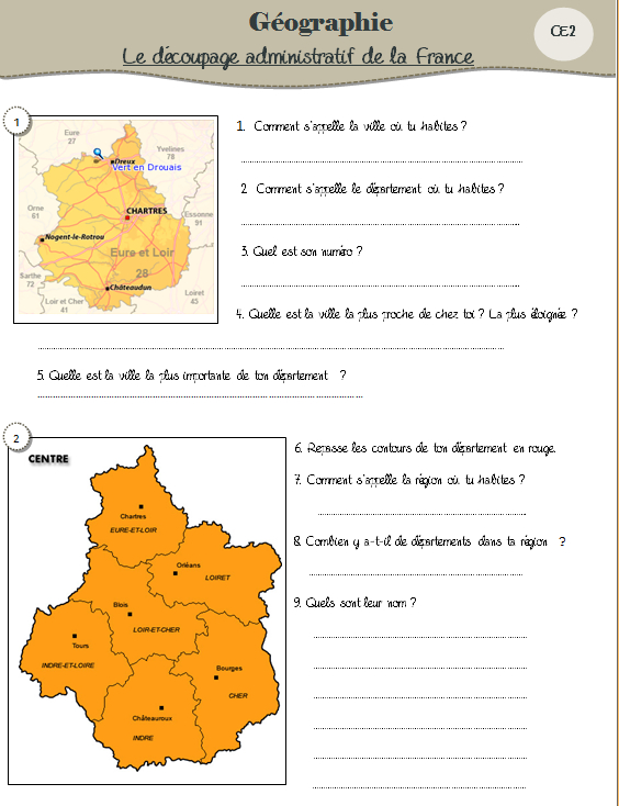 Ciloune-Instit : Blog D&amp;#039;Une Instit&amp;#039; Ordinaire à Carte De France Ce2 Evaluation 