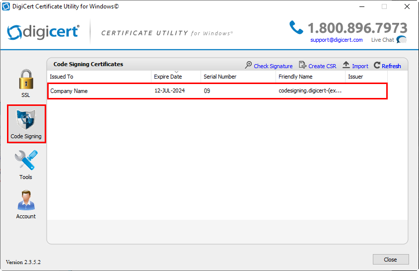 Code Siging Certificate Installation With Digicert tout Wildcard Digicert