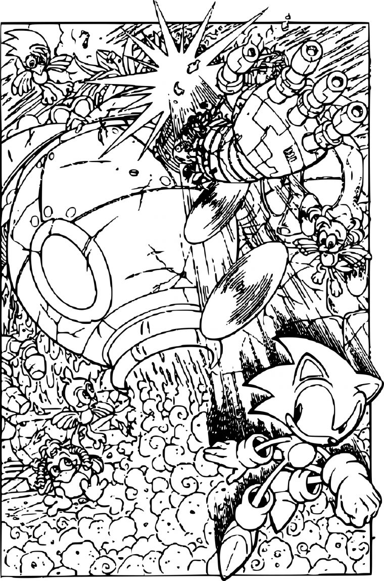 Coloriage Difficile Sonic À Imprimer pour Dessin A Imprimer