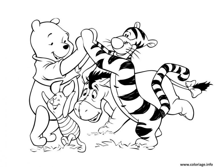 Coloriage Disney Winnie Ourson Au Parc Dessin Disney Walt intérieur Dynseo Gratuit