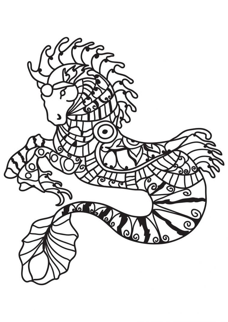 Coloriage Hippocampe – Coloriages Gratuits À Imprimer dedans Dessin A Imprimer