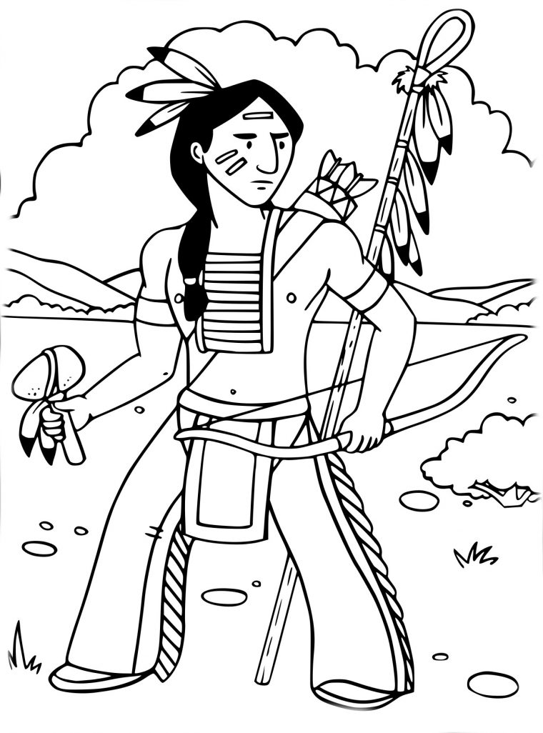 Coloriage Indien Et Dessin À Imprimer pour Dessins A Colorier Et Imprimer