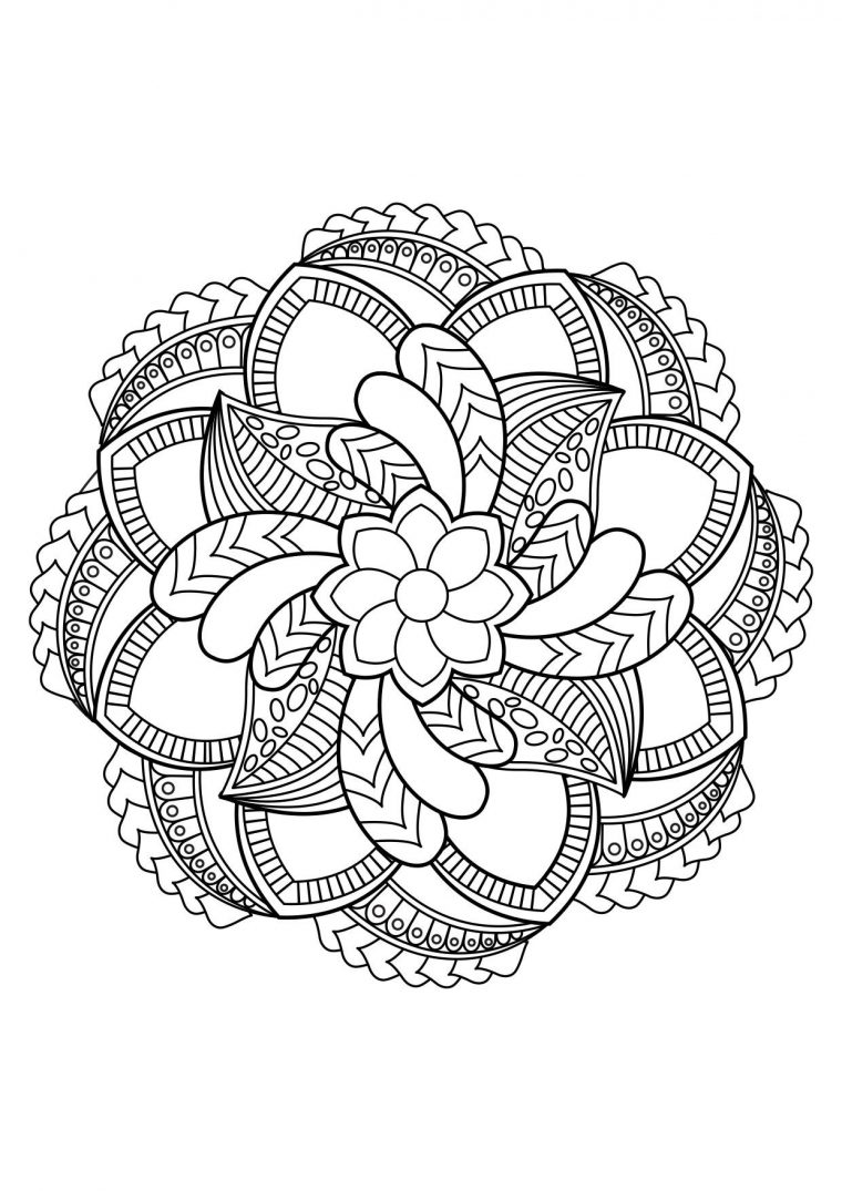 Coloriage Mandala – Coloriages Gratuits À Imprimer pour Dessin A Imprimer