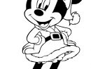 Coloriage Minnie Wearing Santa Hat Dessin Noel Disney À tout Dynseo Gratuit
