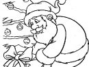 Coloriage Père Noël Laisse Des Cadeaux Sous Le Sapin dedans Pere Noel A Colorier Et Imprimer