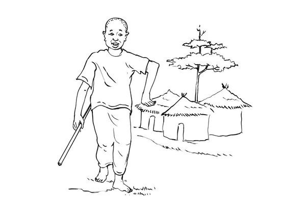 Coloriage Petit Africain 9 – Coloriage Enfants Garcons destiné Coloriage Village Africain