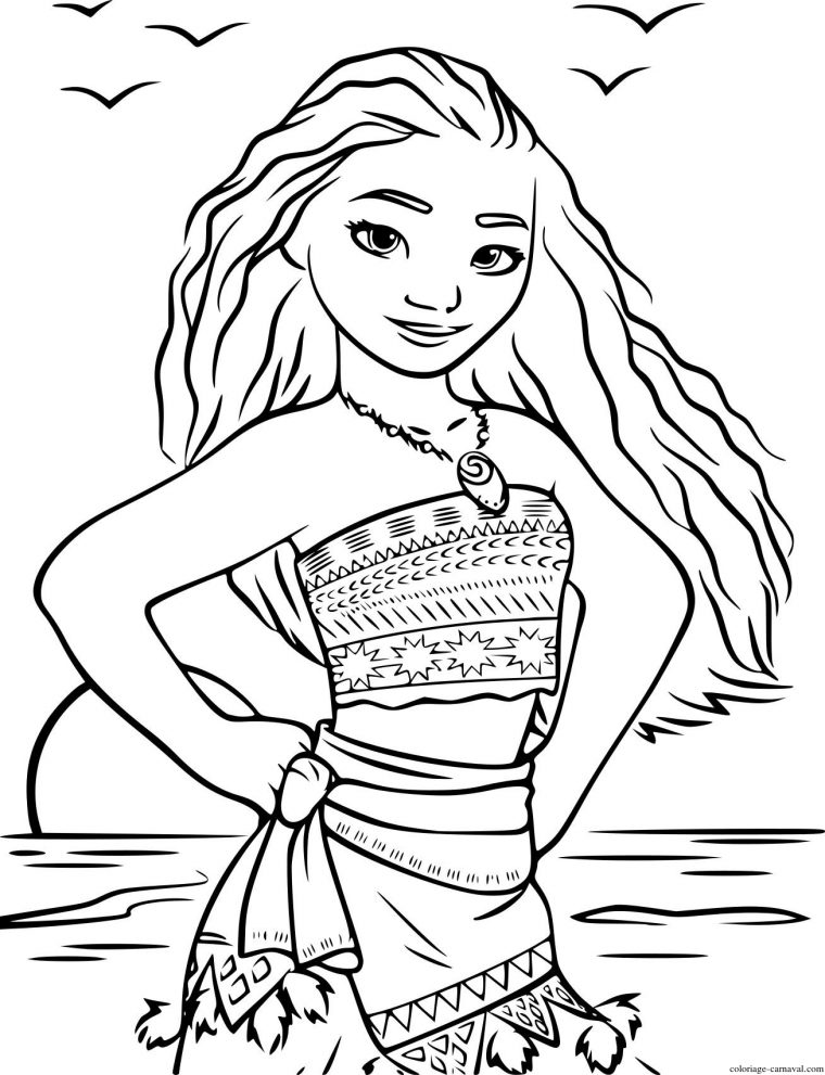 Coloriage Princesse Disney Vaiana Dessin Gratuit pour Dynseo Gratuit