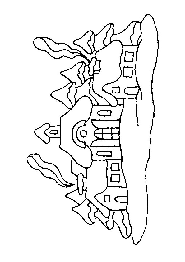 Coloriage Village Facile Dessin Gratuit À Imprimer concernant Coloriage Village Africain