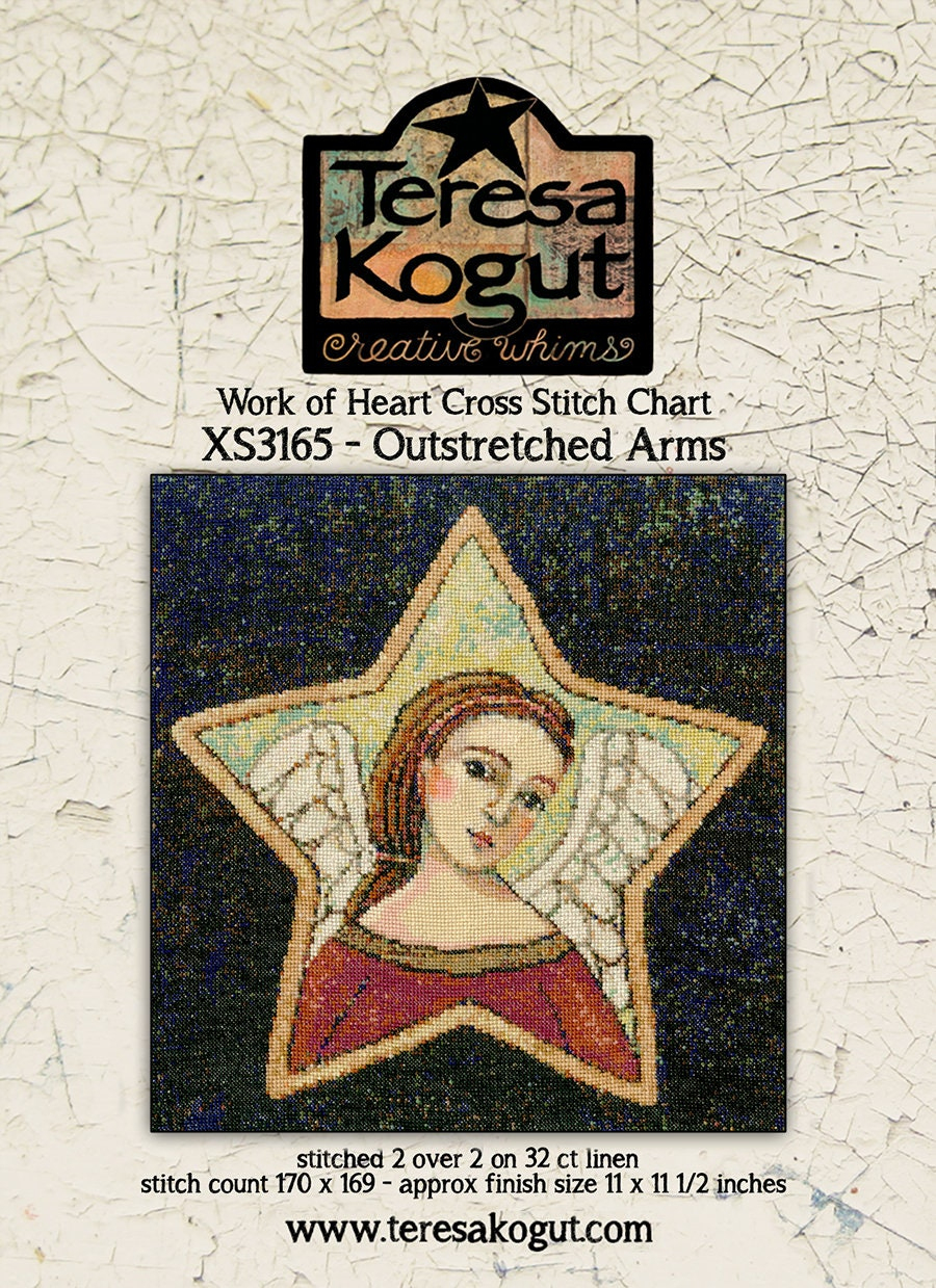 Counted Cross Stitch Pattern, Outstretched Arms, Angel pour Angel Wings Cross Stitch Pattern 