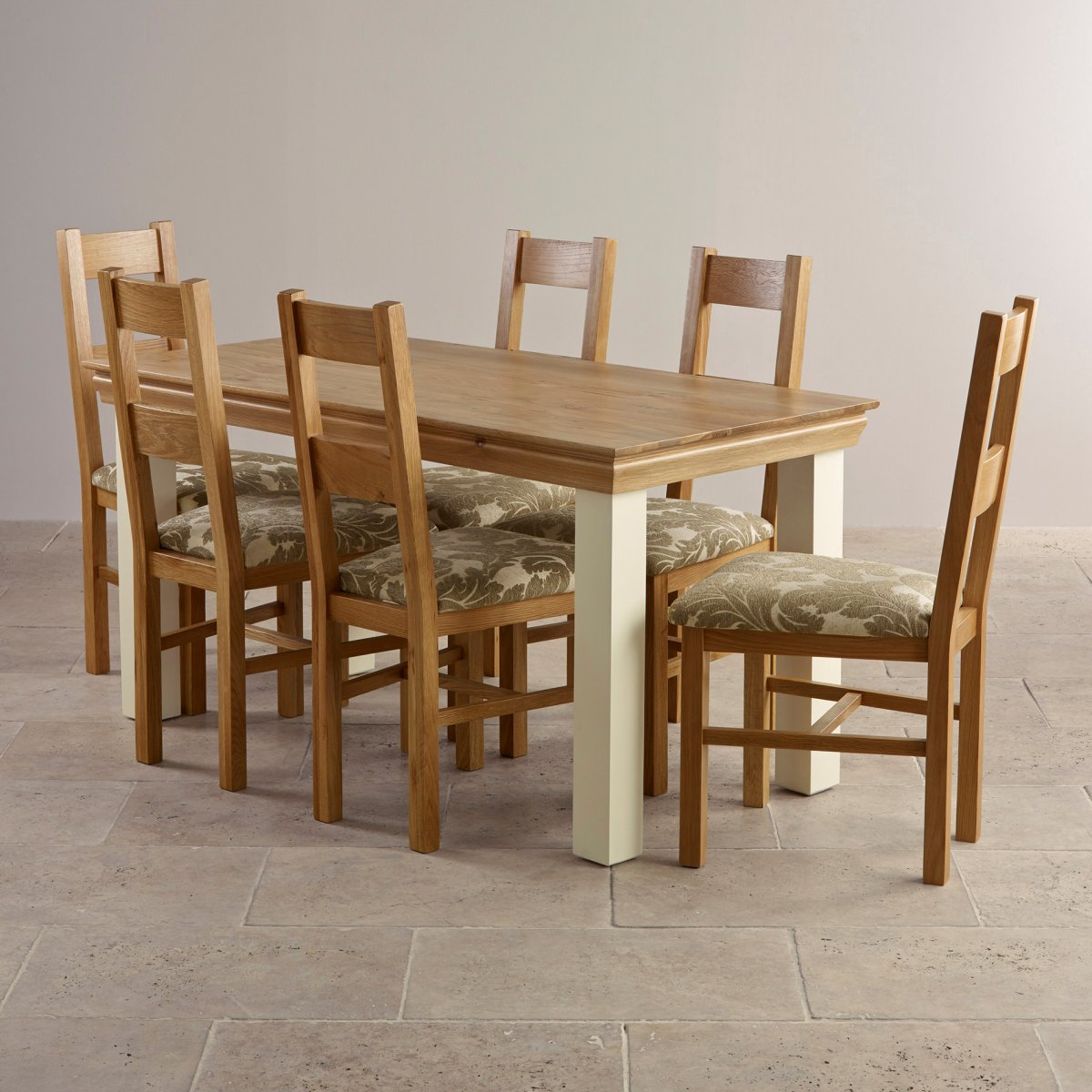 Country Cottage Dining Set In Painted Oak: Dining Table +6 tout Countrycottage Dining Room Furniture Reviews 
