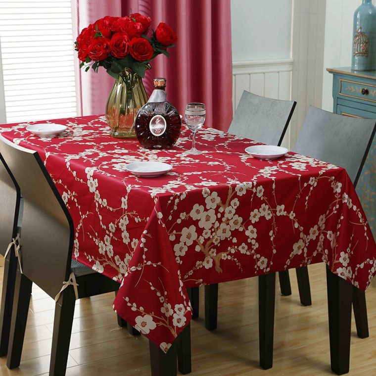 Country Style Flower Print Tablecloth 100% Egyptian Cotton dedans Country Tablecloths