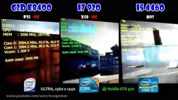 Cpu War: C2D E8400 Vs I5 4460 Vs I7 920 – Battlefield 3 Mp encequiconcerne I3-4130 Vs I5-2400