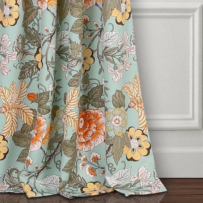 Crookston Floral Room Darkening Thermal Rod Pocket Curtain pour Flower Delivery Crookston 