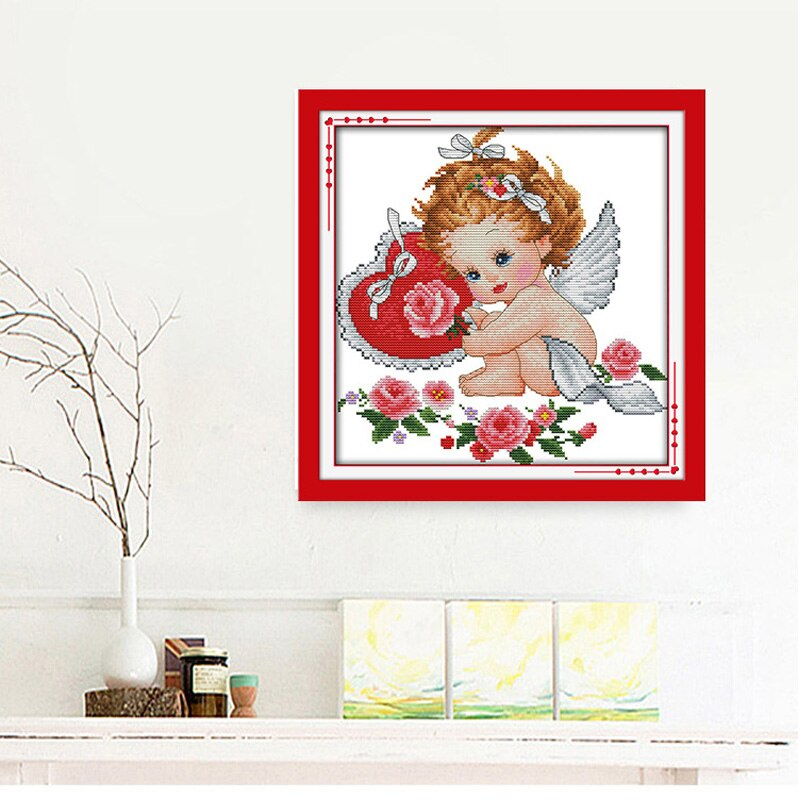 Cross Stitch Embroidery Angel Wings Pattern 11Ct 14Ct encequiconcerne Angel Wings Cross Stitch Pattern