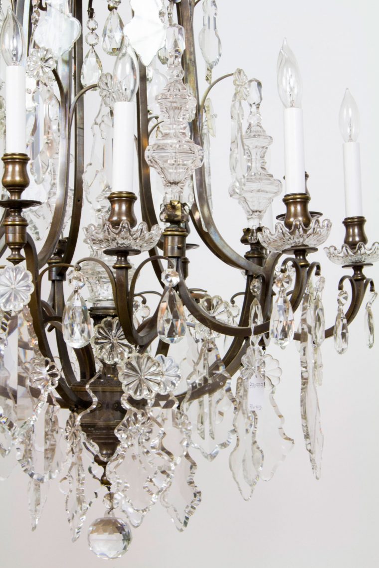 Dark Bronze And Crystal Louis Xv Chandelier – Appleton à Dark Bronze Chandeliers