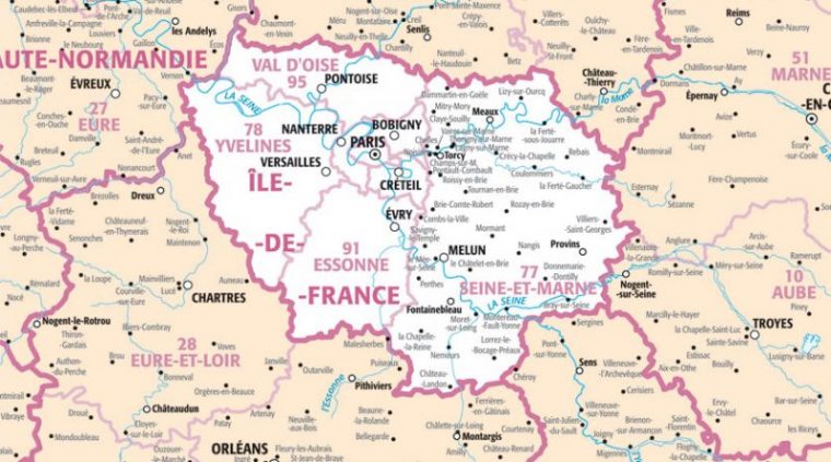 Départements Ile De France Liste – Altoservices à Carte De France Avec Nom Des Villes