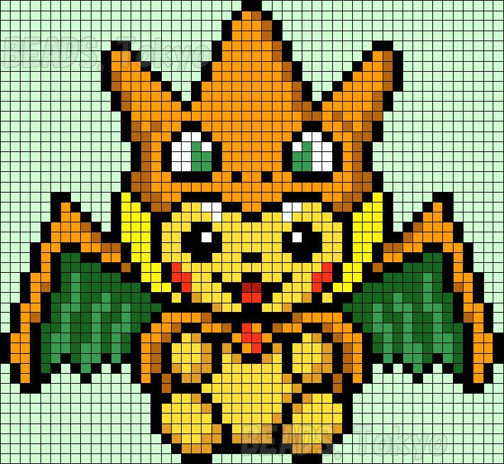 Dessin Pixel Pikachu - Les Dessins Et Coloriage avec Dessin A Imprimer Pixel