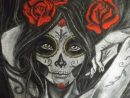 Dessin Tete De Mort Femme Mexicaine - Canvas-Share avec Dessin De Tete De Femme