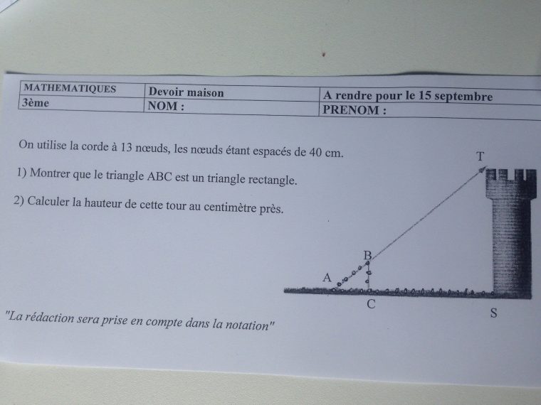 Devoir Maison De Math 3Eme Theoreme Thales Corrigé dedans Digischool Maths