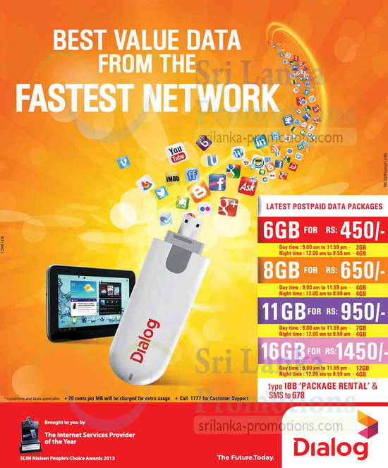 Dialog 3G Value Data Packages For Postpaid Customers 11 avec Mobily Postpaid 3 Sim Packages