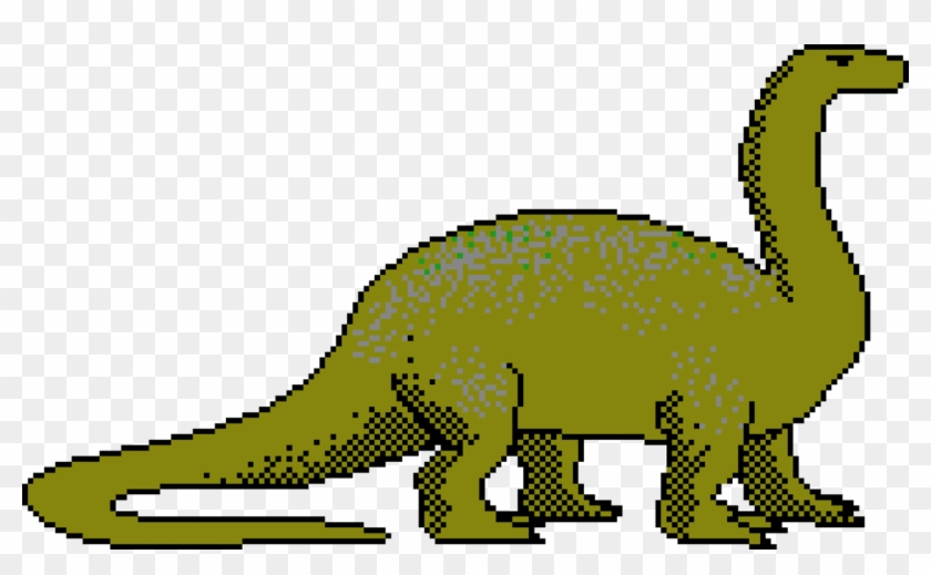 Dinosaur Pixel Art Cartoon - Dinosaur Bitmap Clipart dedans Dessin Pixel Dinosaure 
