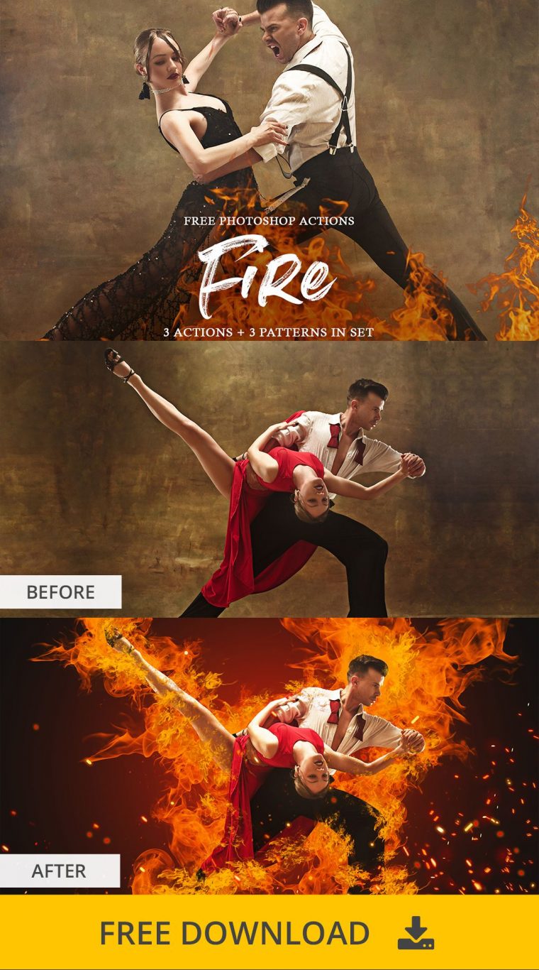 Download Zip Fire Photoshop Actions  Free Photoshop dedans Firestorm Action Photoshop Free Download