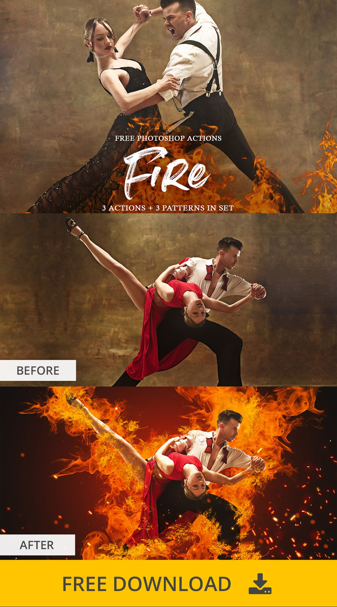 Download Zip Fire Photoshop Actions  Free Photoshop dedans Firestorm Action Photoshop Free Download 