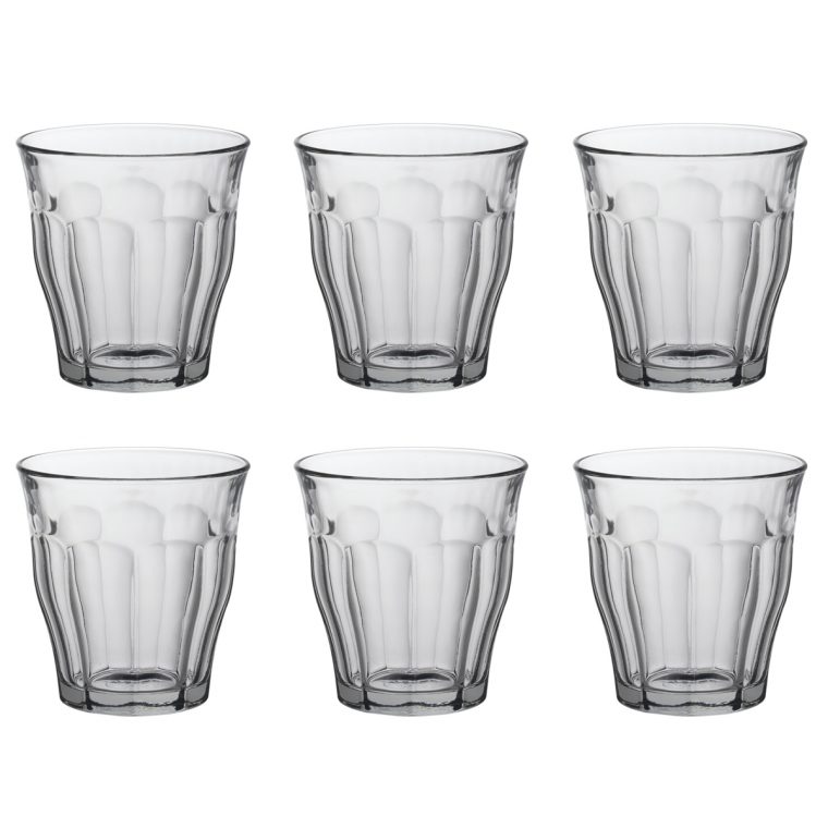 Duralex Set Of 6 Picardie Tumblers, 16Cl Traditional Water avec Duralex Picardie Glasses