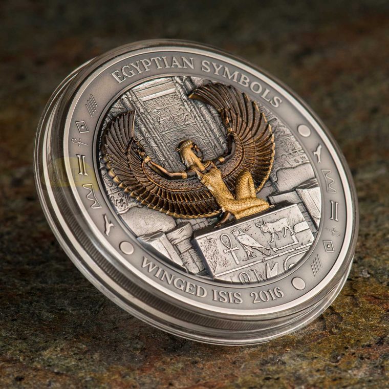 Egyptian Symbols Antiqued Silver Coin Series Reaches New intérieur Eset Goddess